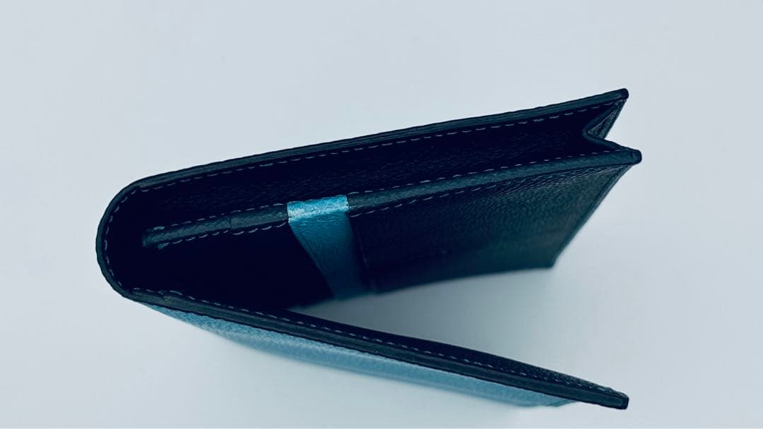博庵 HIROAN レザー 長財布　青