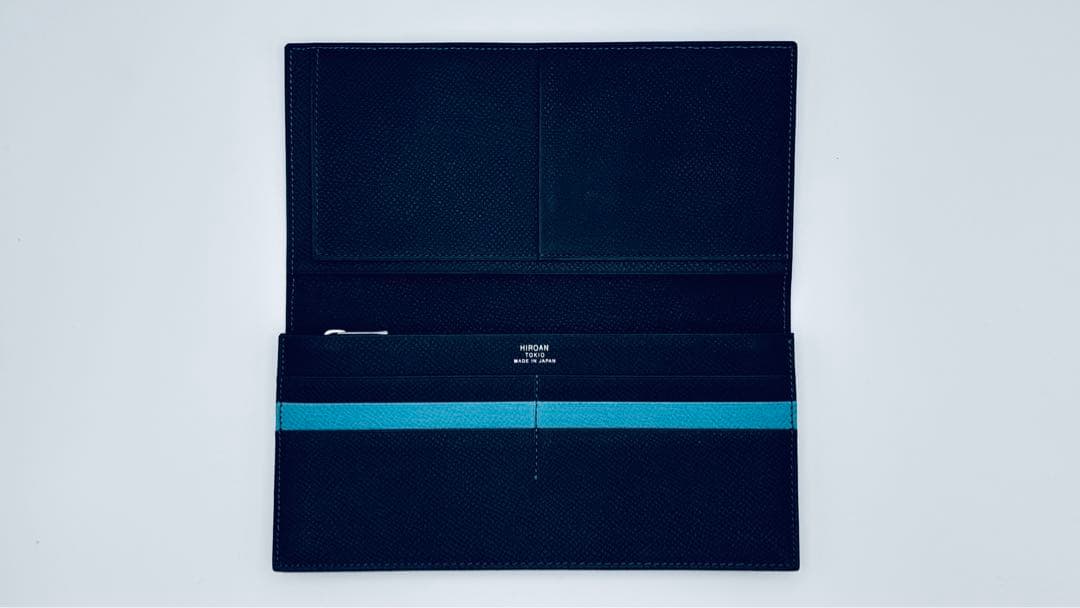 博庵 HIROAN レザー 長財布　青