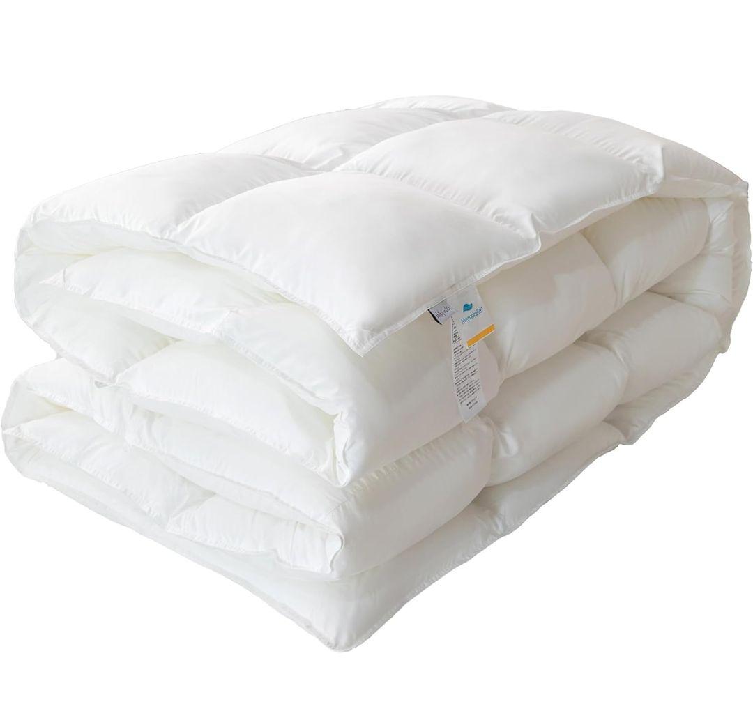 ２枚セット 掛け布団 シングル 人工羽毛 洗える 抗菌防臭 防ダニ 軽量 暖かい