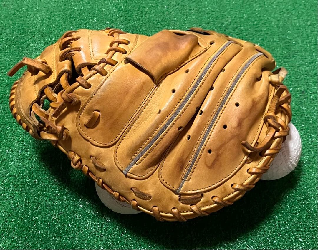 軟式 少年野球 キャッチャーミット ハタケヤマ HATAKEYAMA イエロー