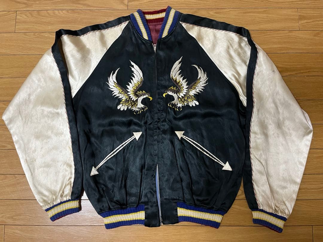 50s スカジャン ビッグサイズ アローポケット 綿無し T.T.Sジッパー