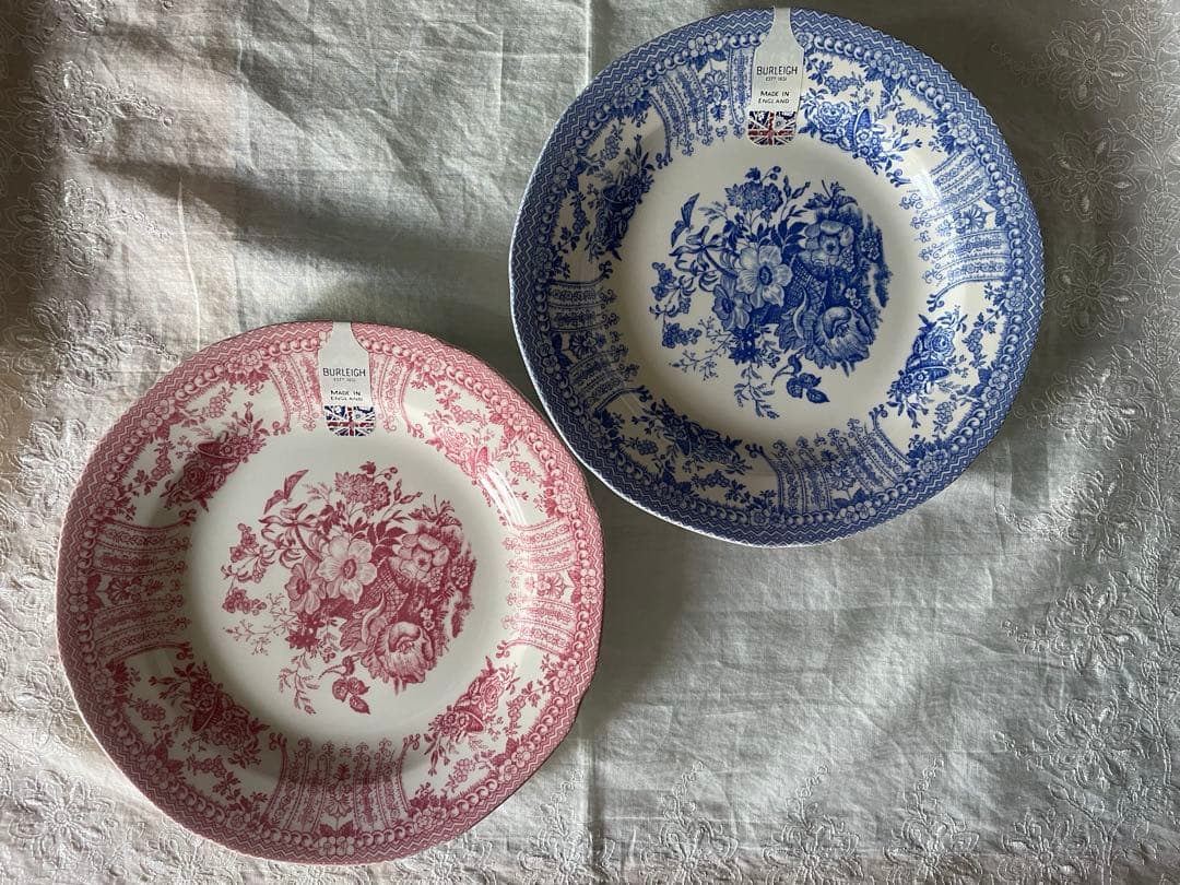 Burleigh 復刻フローラプレート21.5cm 2枚