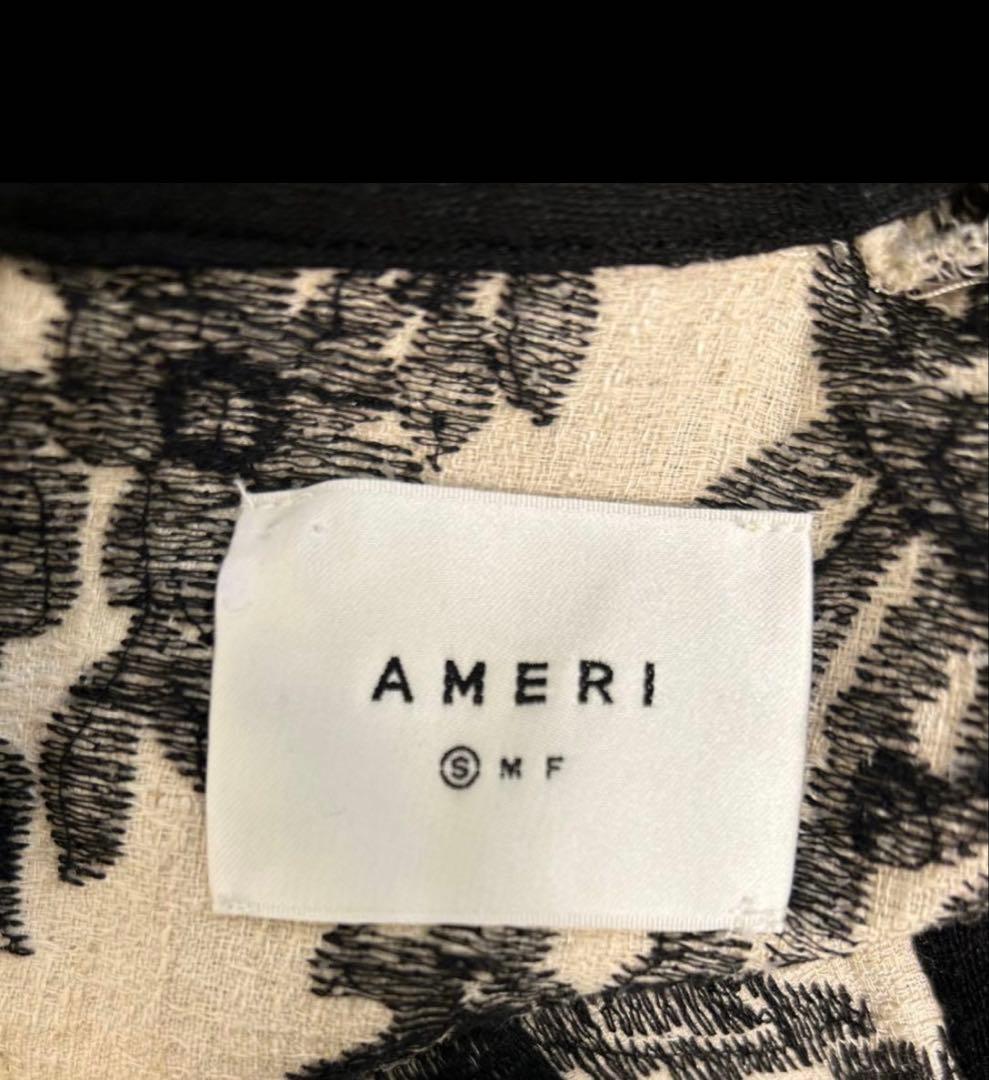 ワンピース AMERI DAMASK EMBROIDERY LINEN DRESS