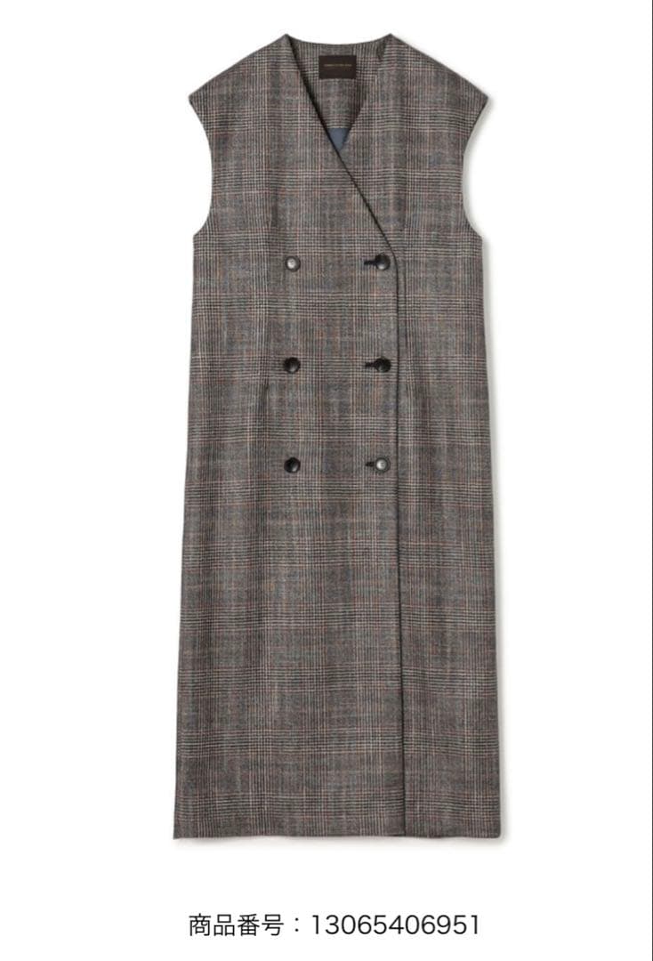 SILK AIR GLEN CHECK ジレワンピース TOMORROWLAND