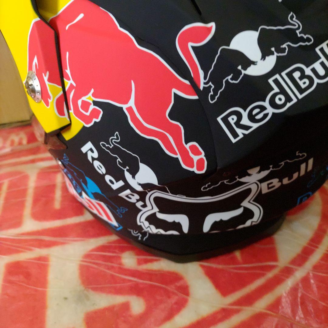 Red Bull FOX ヘルメット 艶消し黒 オフロードヘルメット