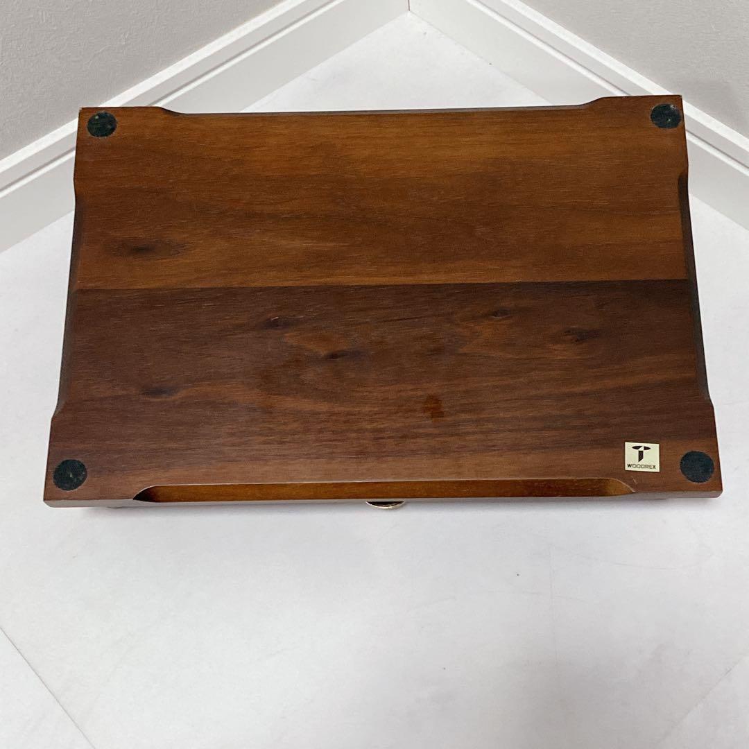 マホガニー製　デスクオーガナイザー　未使用　木製　印鑑　メモ　ペン立て