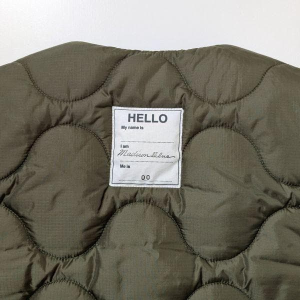 マディソン ブルー MADISON BLUE ダウンベスト ネイビー×オリーブ