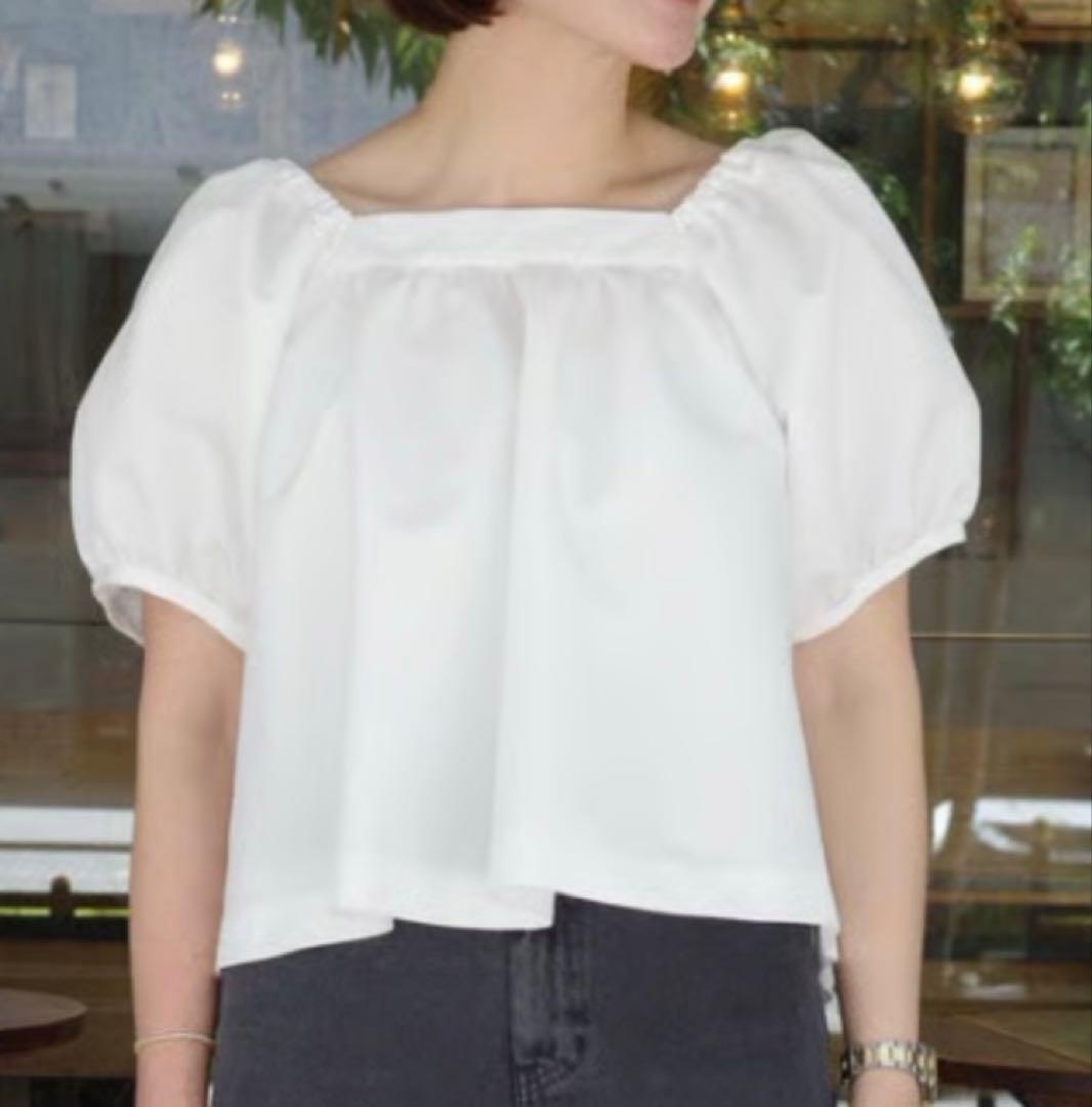 【OHGA】SQUARE PUFF ホワイト