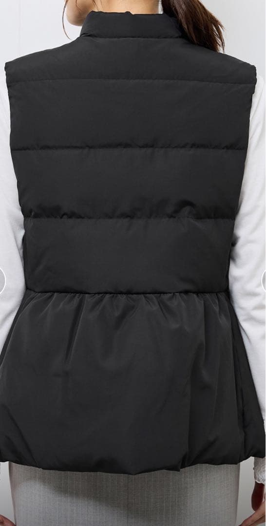 【GREEN DOWN/グリーンダウン】ペプラムダウンベスト