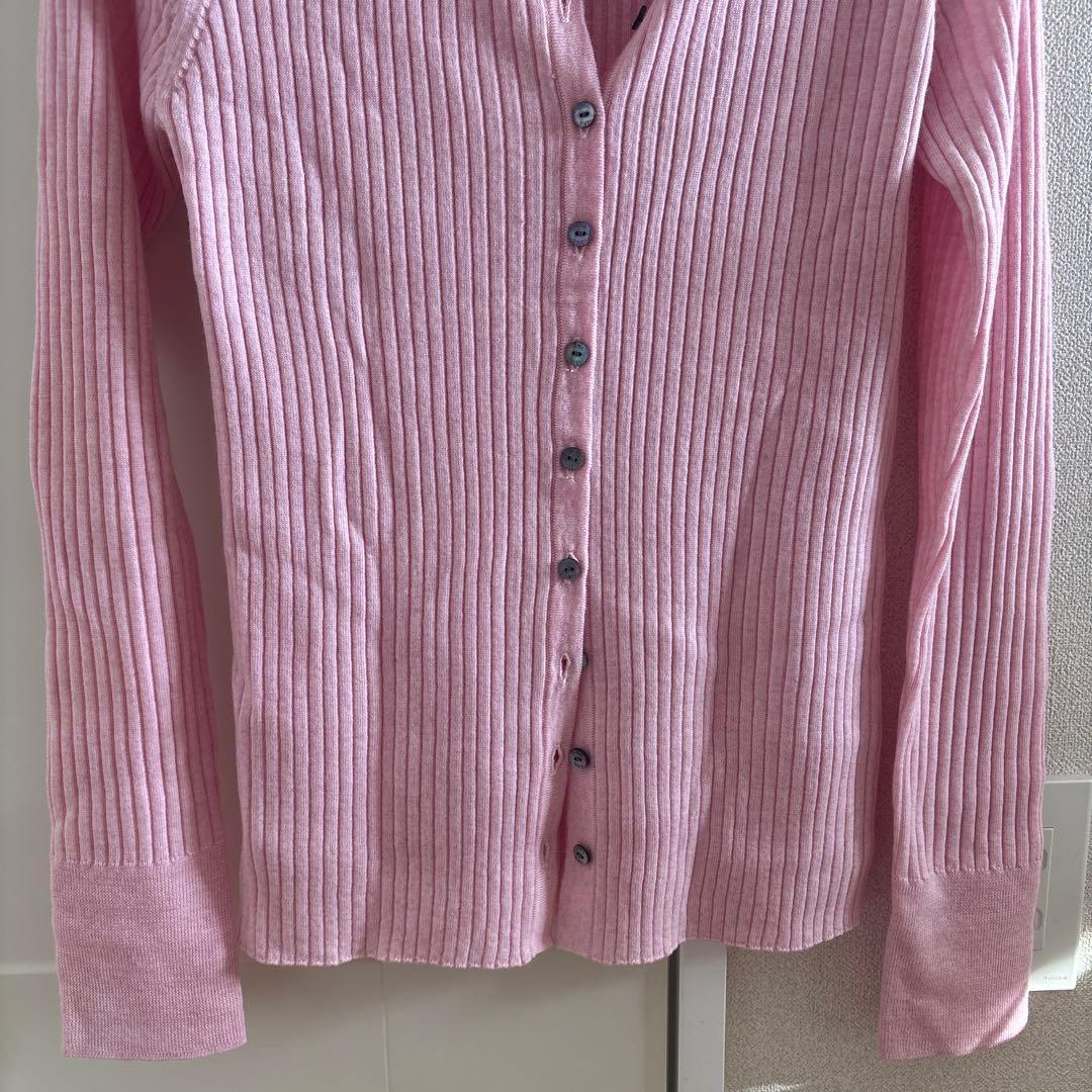 exメリノリブ ポロ襟カーディガン iena