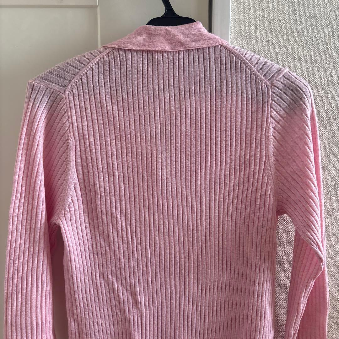 exメリノリブ ポロ襟カーディガン iena