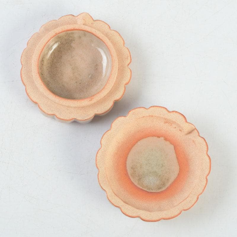 茶道具　萩焼　増野陶花作　花香合　共箱　V　9720