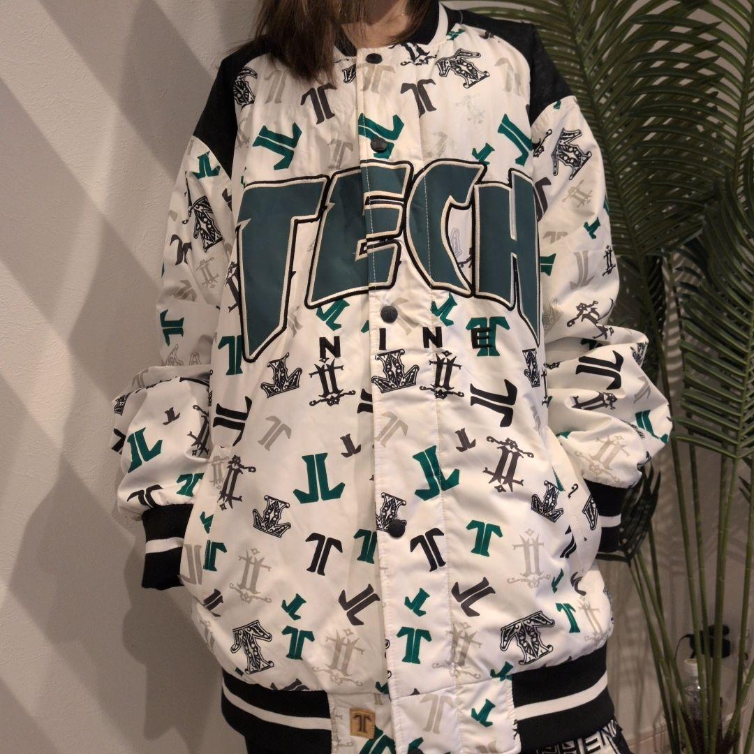 【美品】TECHNINE 総柄プリントスノーボードジャケット 大きいサイズメンズ