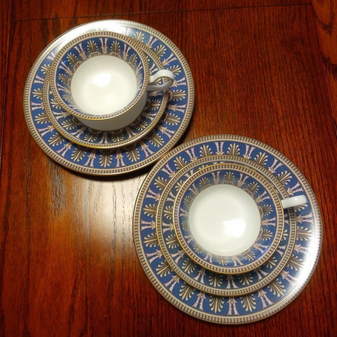 【美品】ウェッジウッド ベレスフォード ティーカップ＆プレート 2客セット