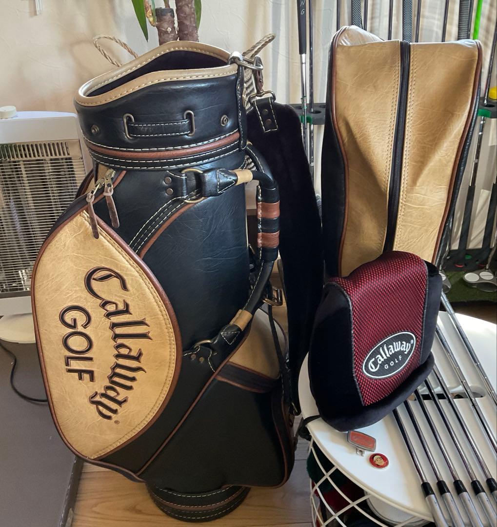 キャロウェイ キャディバッグ《8.5型》カート 3分割 ブラック レザー