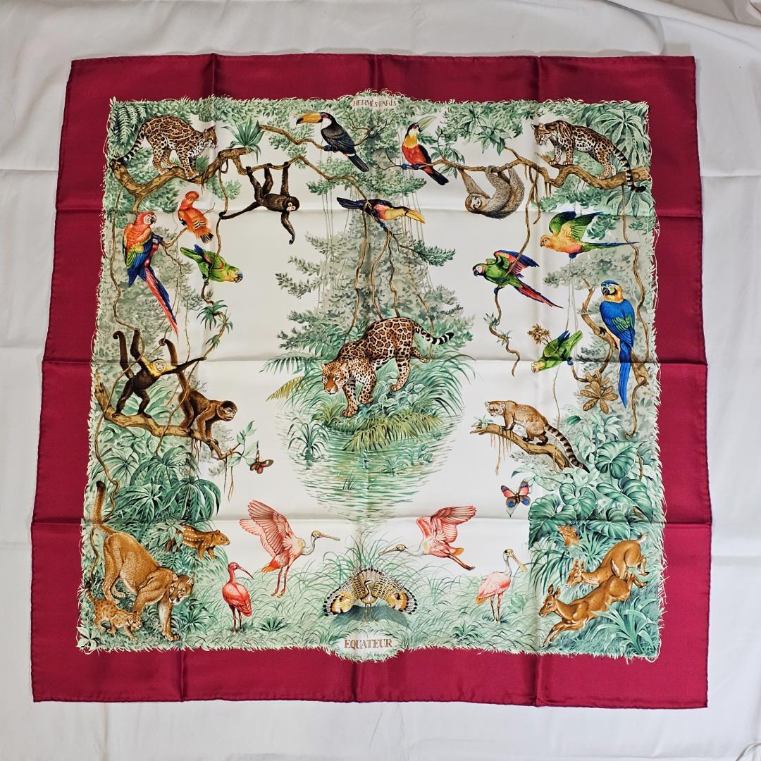 エルメス カレ90 赤道直下 ロベールダレ スカーフ