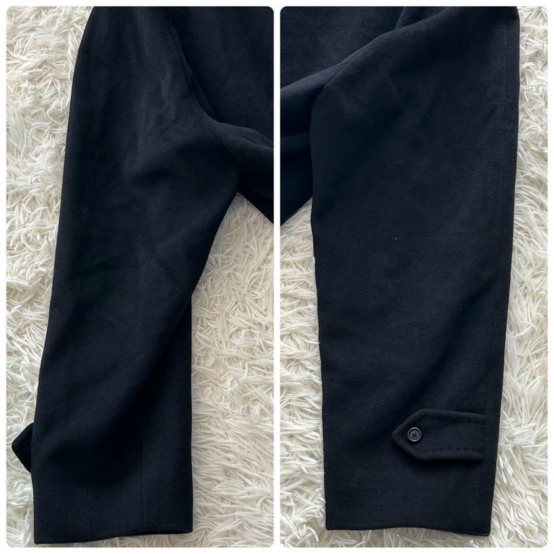 美品／L✨ バーバリーロンドン カシミヤ アンゴラ ステンカラーコート チェック