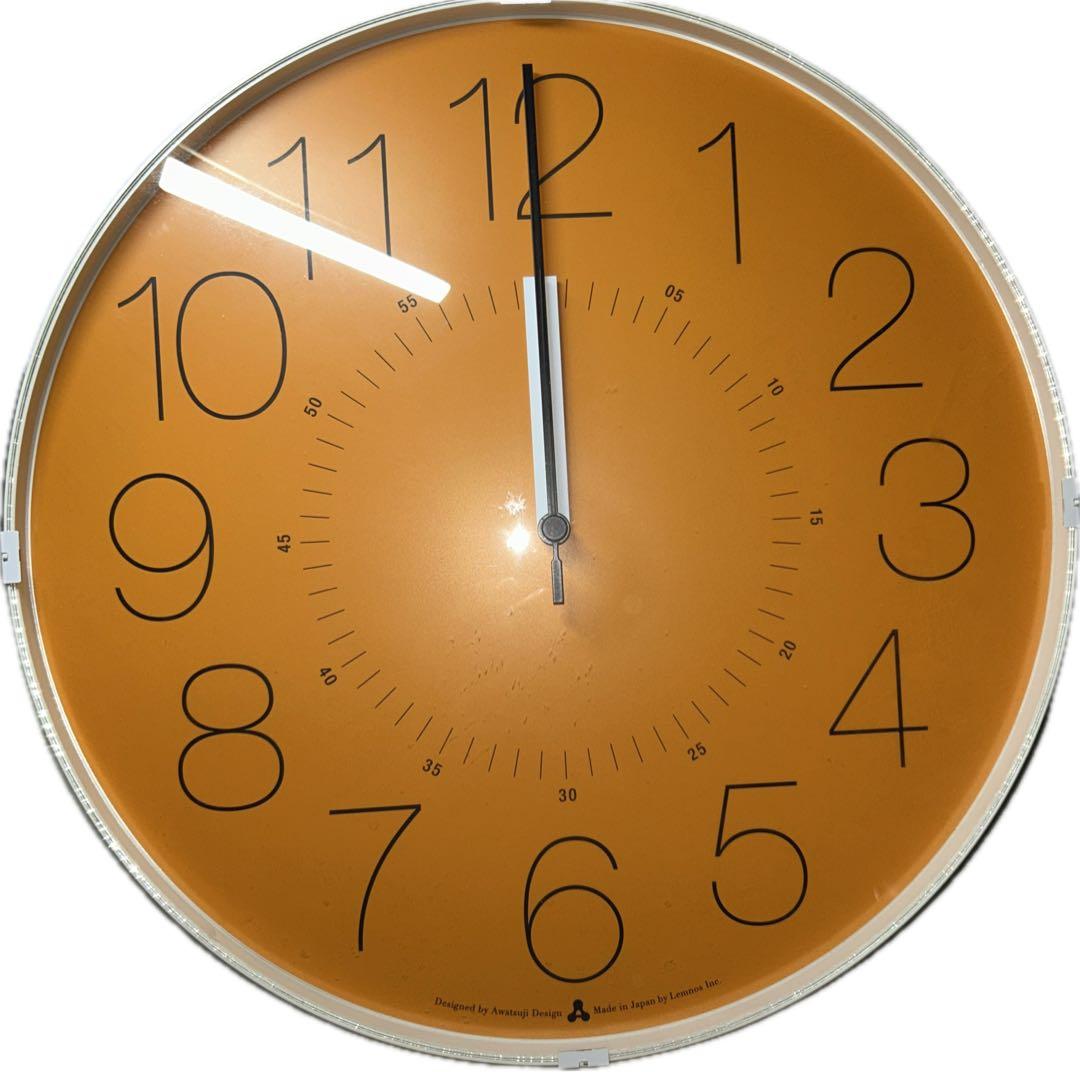 【レア】タカタレムノス カーサ カラ オレンジ スイープセコンド電波掛け時計