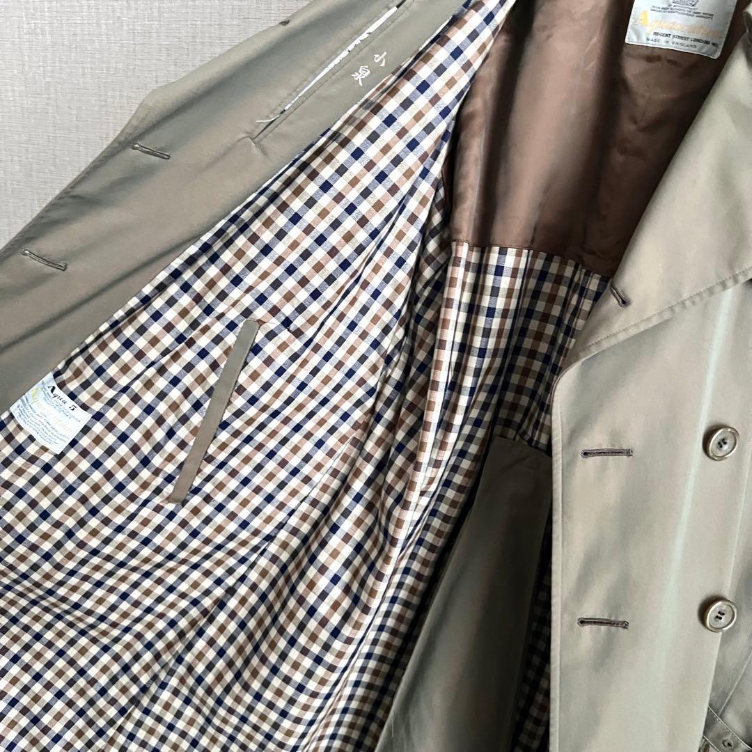 アクアスキュータムUK製 トレンチコート カーキ 玉蟲 AQUA5