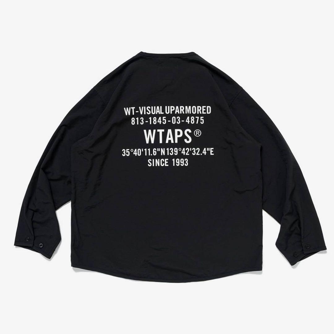 WTAPS ブラック ロングスリーブシャツ