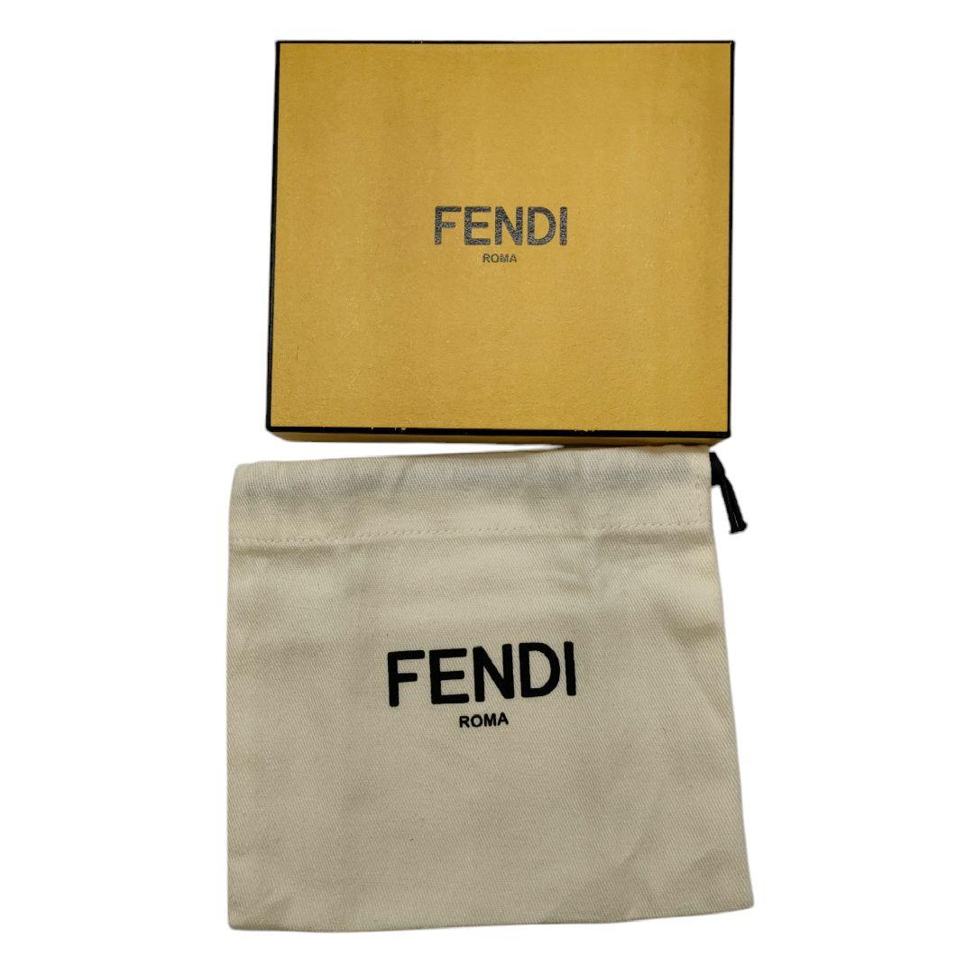 FENDI　フェンディ　マネークリップ　シャドー　ズッカ　ブラック　レザー