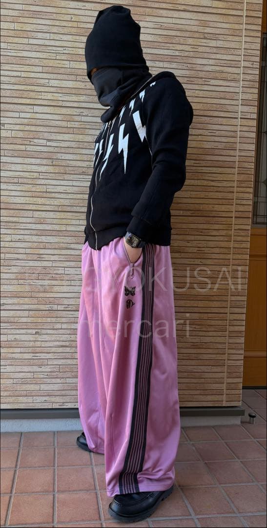 Needles × Kae Tanaka ヒザデル トラックパンツ ピンク