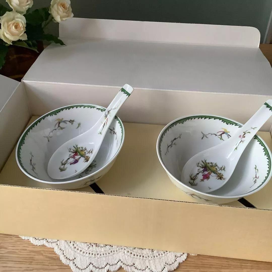 未使用 リモージュ レイノー シキオン スープボウル レンゲ 2点セット