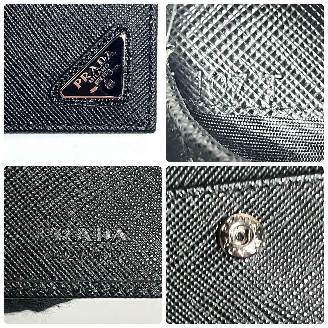 【新品未使用・付属品完備✨】現行 PRADA サフィアーノレザー 折り財布