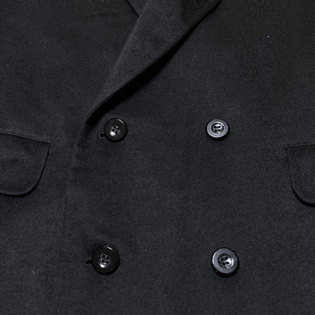 Scabal スキャバル カシミヤ100% ダブルロングコート 大きいサイズ 黒