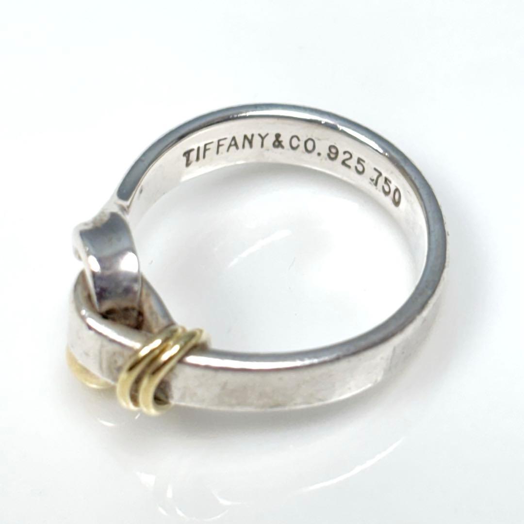 Tiffany & Co. ティファニー K18×SV925 フック&アイ 9号