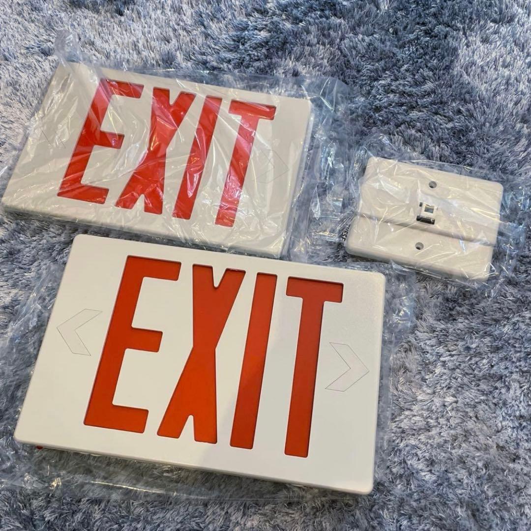 EXIT　LED　WH/RED　USA　非常口　アメリカン