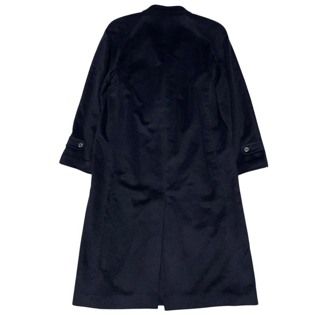 カシミヤ100%【ロロピアーナ】極美品 マキシ丈ダブルチェスターコート 濃紺XL