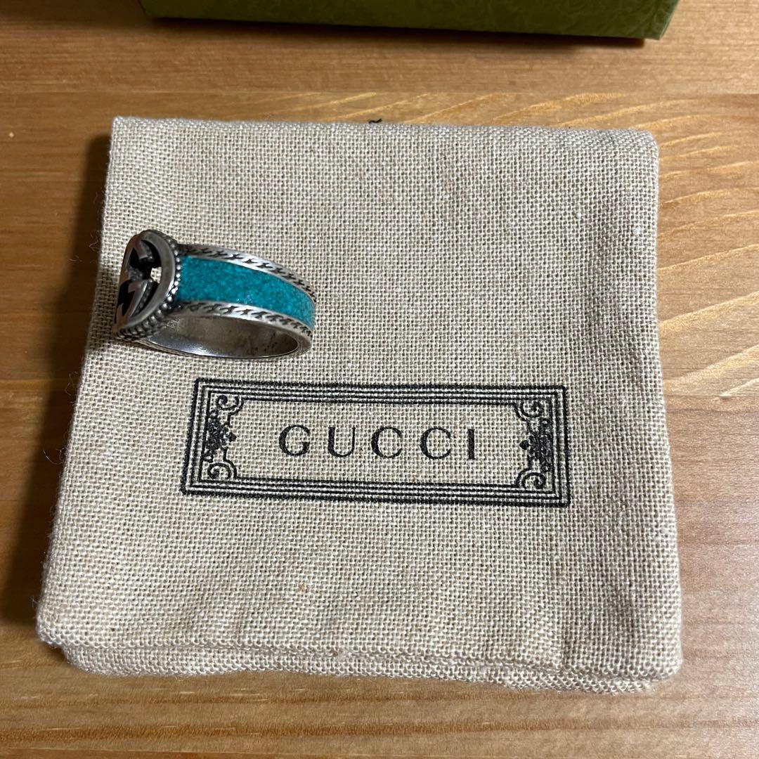 インターロッキングGリング 20号 Ag925 ターコイズエナメル