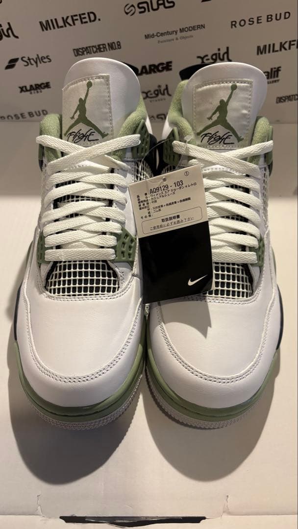 靴 Nike Women's Air Jordan 4 \"Oil Green\"