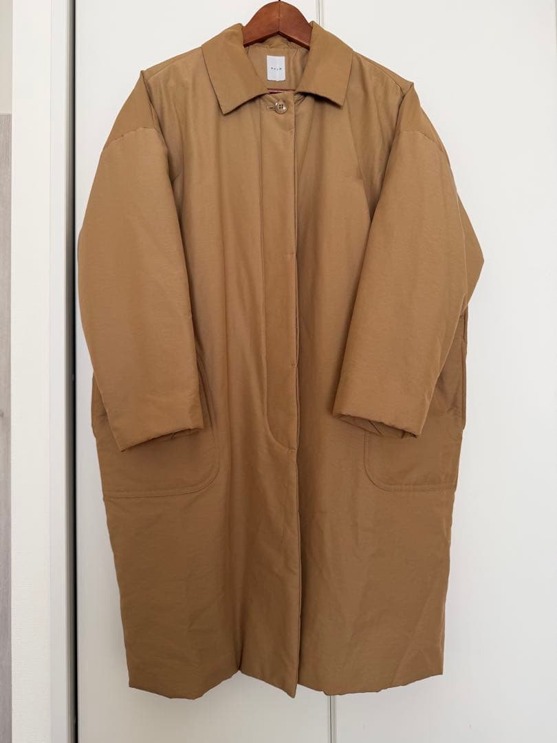 【toitoi】休日と詩　ベージュ 比翼コート