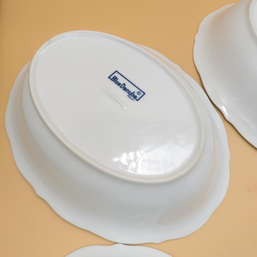 美品　ブルーダニューブ Blue Danube　オーバル　深皿　６枚