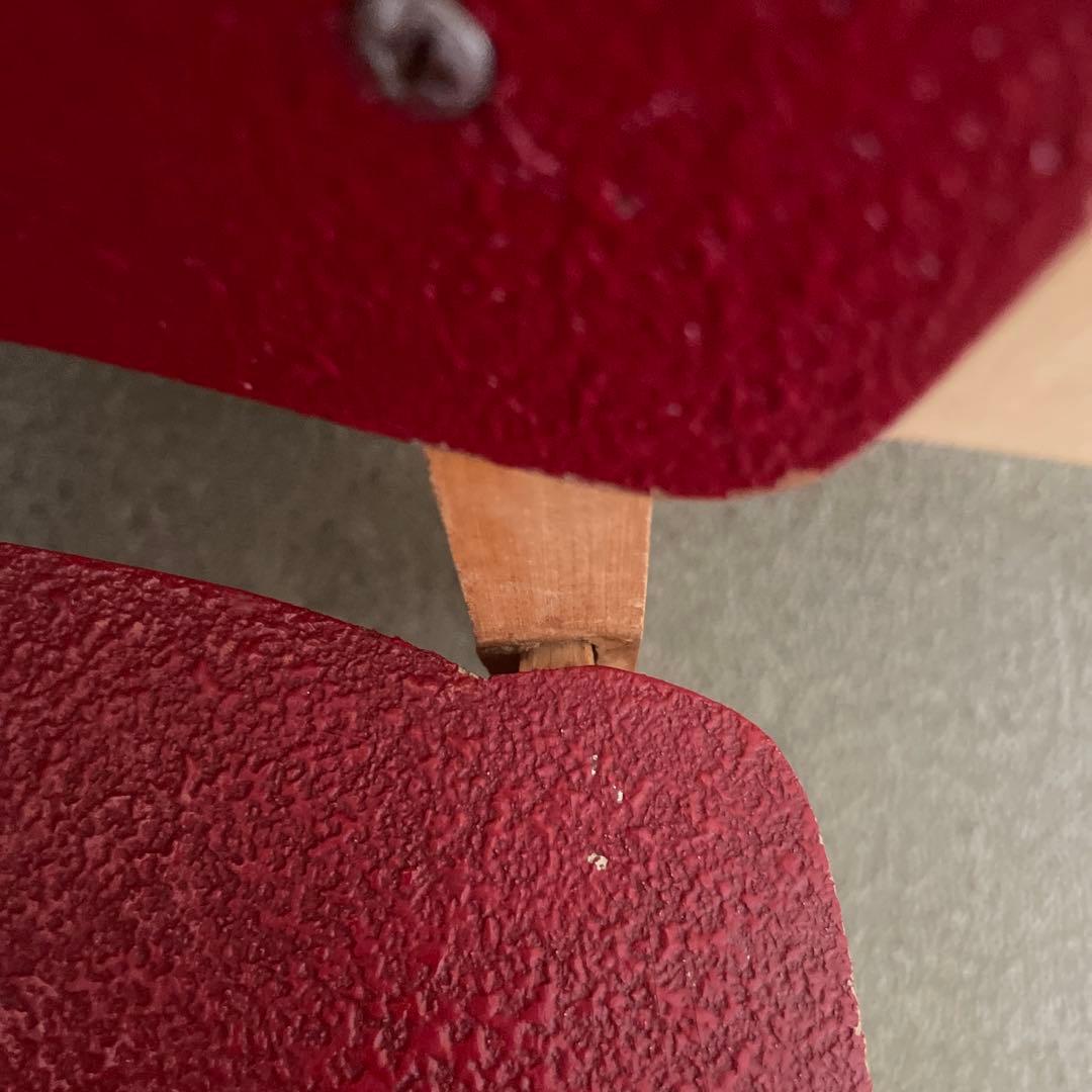 希少＊ジャン プルーヴェ 木製チェア 赤 1950年代