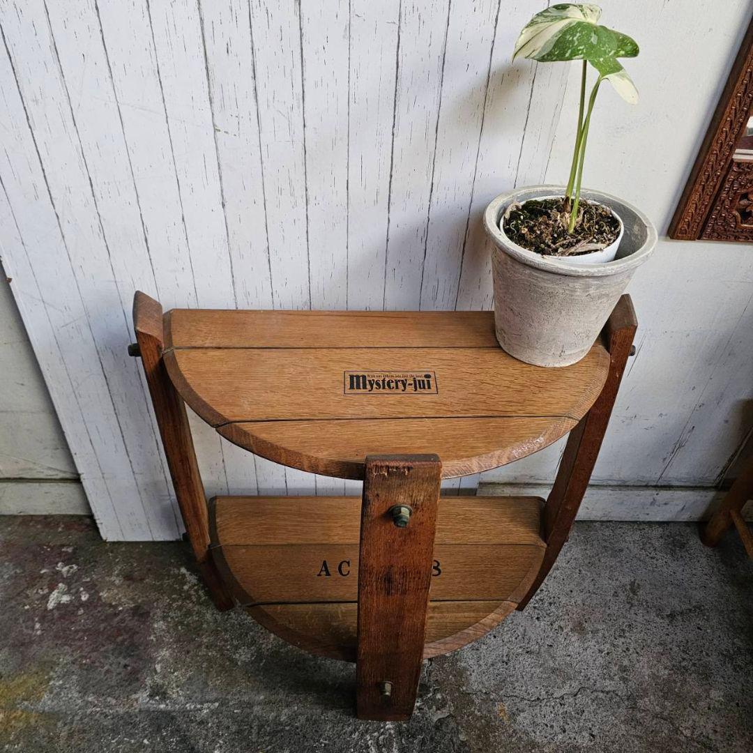 【q117/k】木製 樽 棚 飾り棚 インテリア