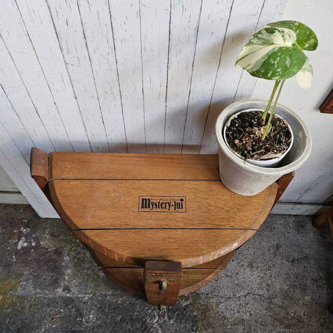 【q117/k】木製 樽 棚 飾り棚 インテリア