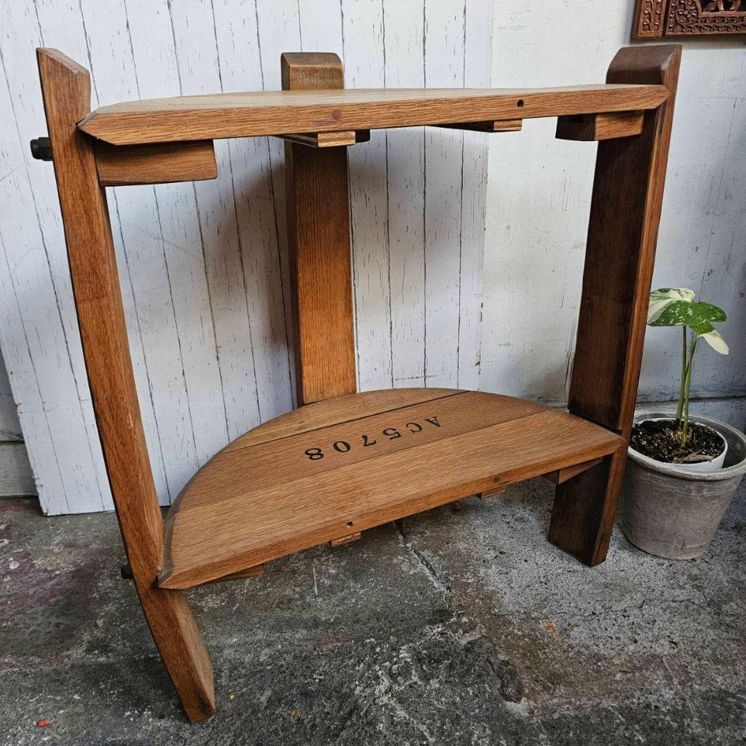 【q117/k】木製 樽 棚 飾り棚 インテリア