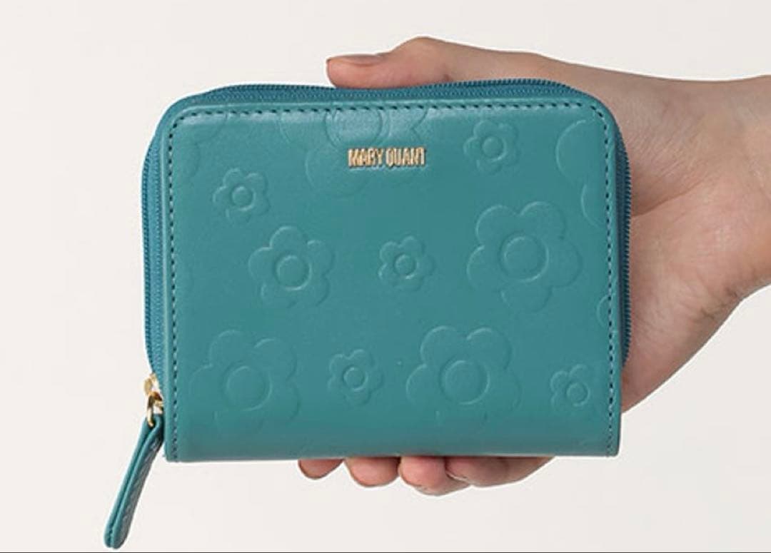 未使用マリークワント MARY QUANT デイジーエンボスフロート ウォレット