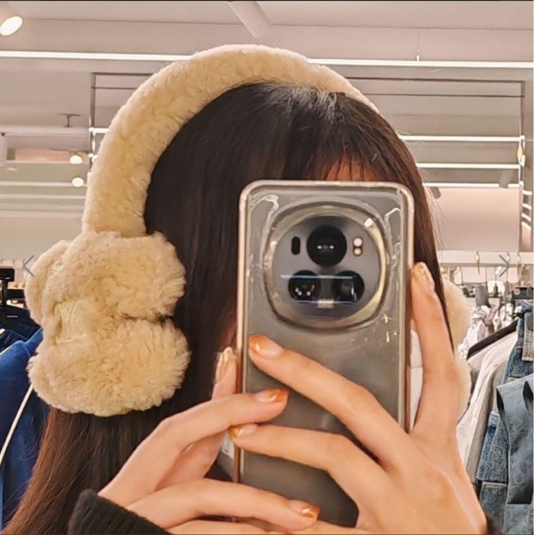 激レアCELINE✨️未使用級 イヤー マフラー 耳あて トリオンフ ファー