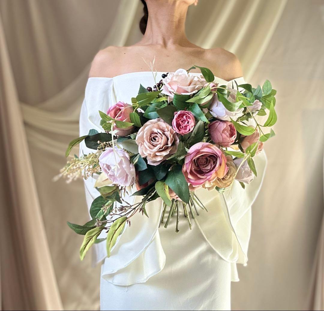 ウェディングブーケ アーティフィシャルフラワー バラ