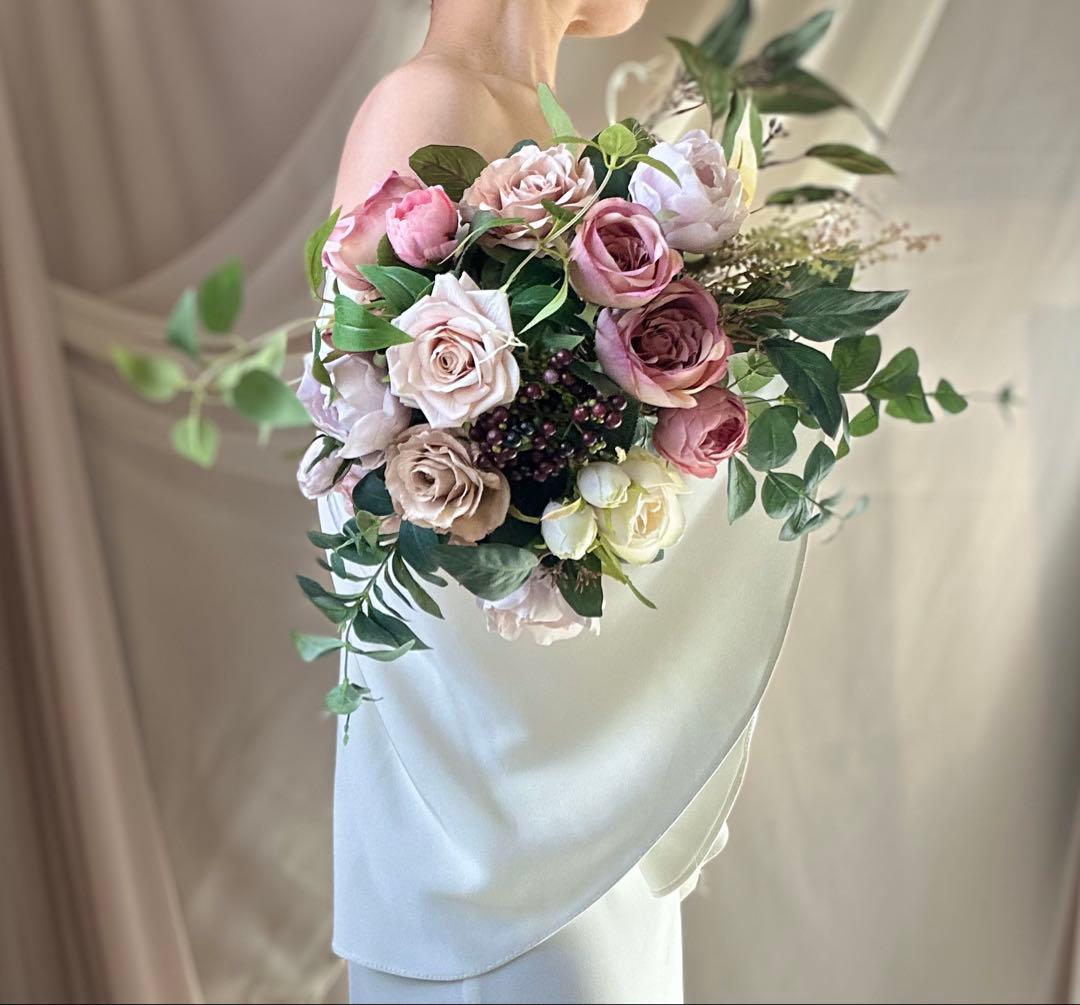 ウェディングブーケ アーティフィシャルフラワー バラ