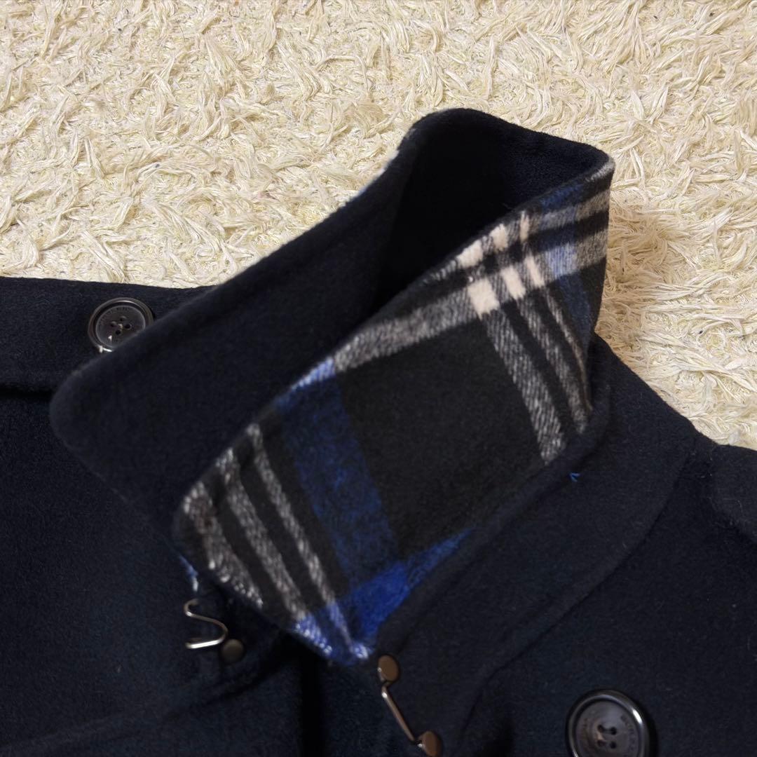 ☆極美品☆バーバリー　カシミヤトレンチコート　リバー仕立　ブラック　2XL