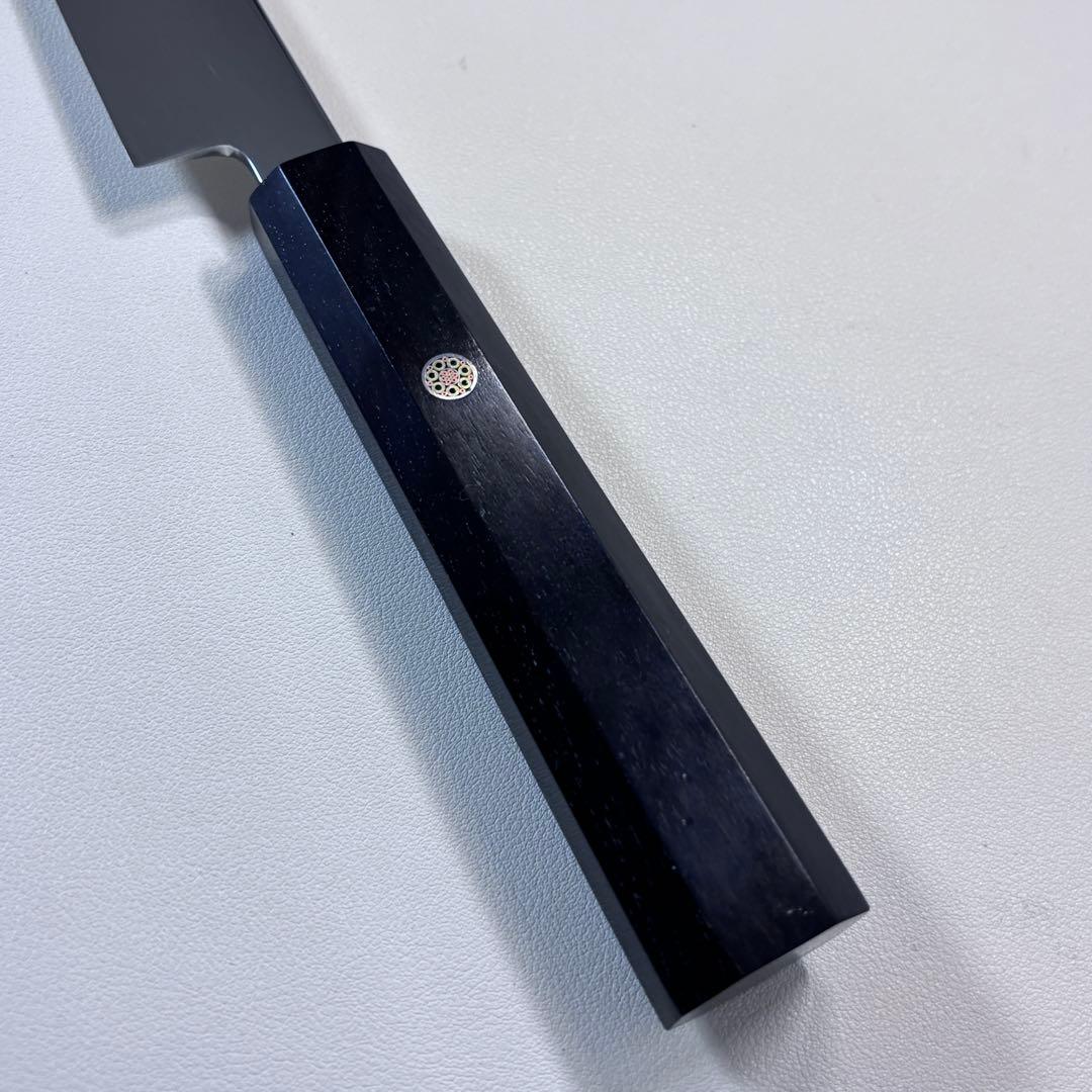 270mm 柳刃包丁 鏡面　黒檀八角柄 刺身包丁 「全鋼」•