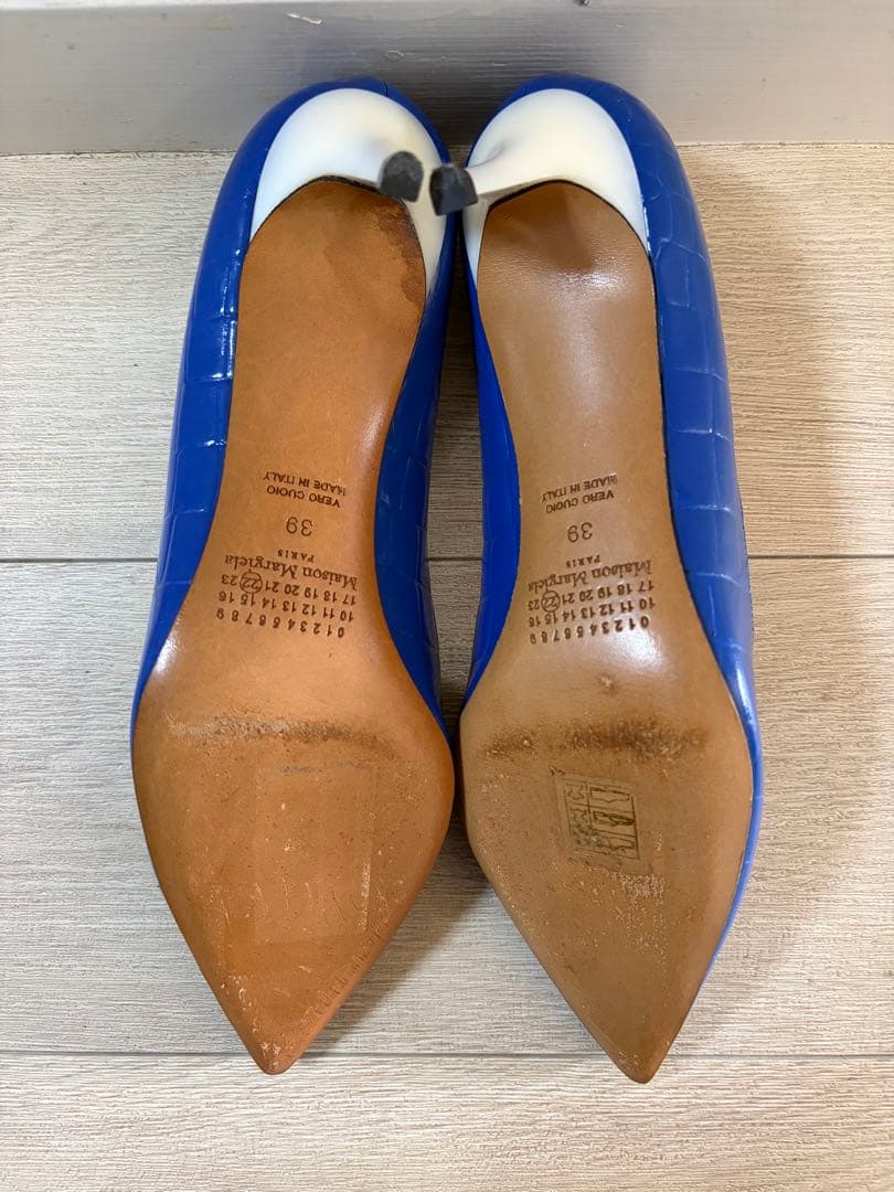 Maison Margiela ブルー　パンプス　39 (26cm)