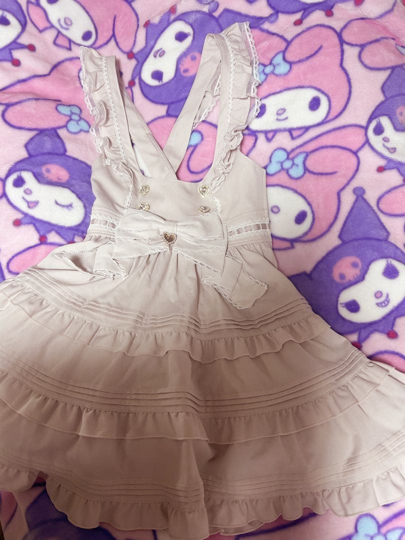 LIZLISA フロントリボン Uあきジャンスカ ピンク