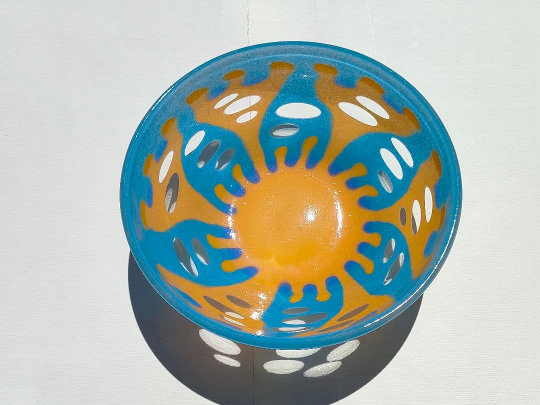 ●新品●作家物 ガラスのボール３点●尾藤硝子工房 小野真琴作●径11＆14＆15