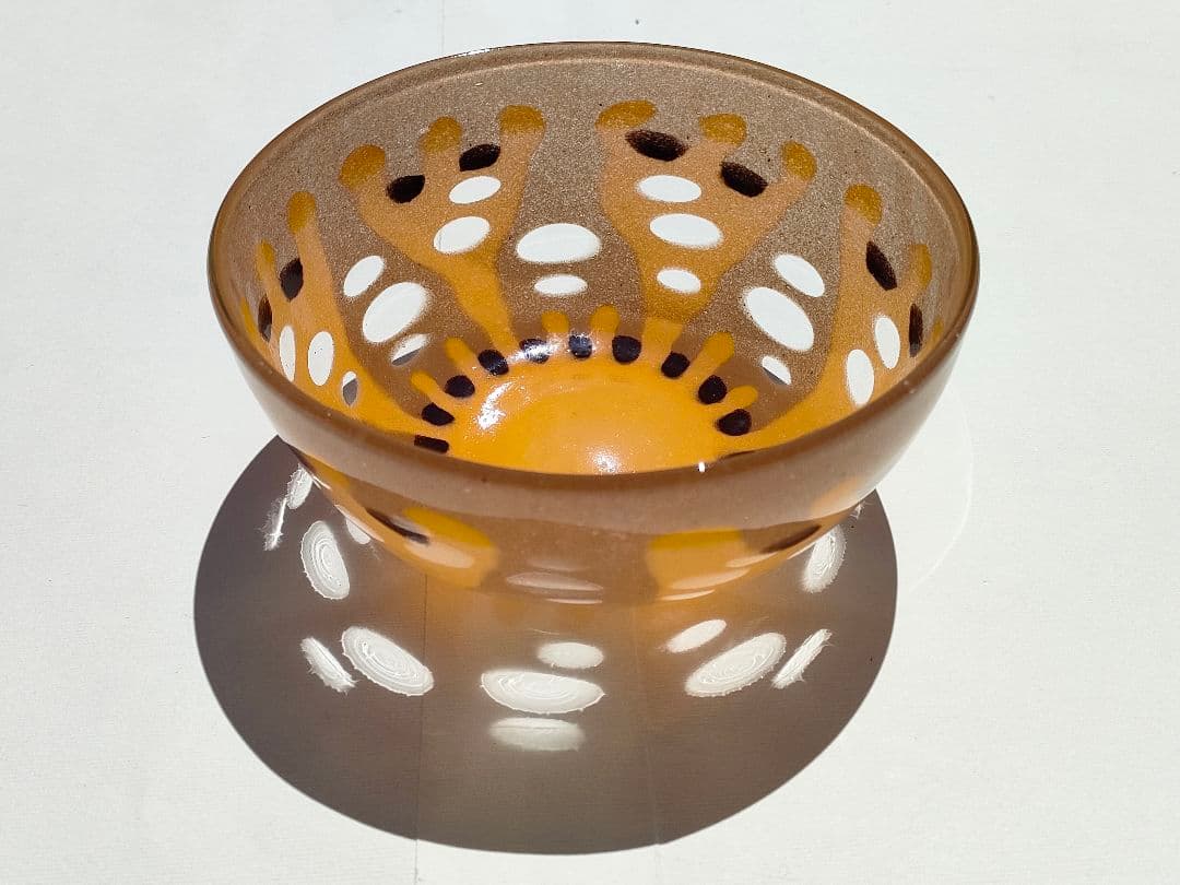 ●新品●作家物 ガラスのボール３点●尾藤硝子工房 小野真琴作●径11＆14＆15